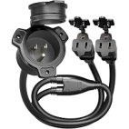 DEWENWILS 15 Amp RV Shore Power Inlet,  Dual AC Port Plug