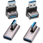 Right Angle USB Adapter 4-Pack OTG 90 Degree USB 3.0