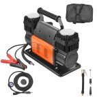 VEVOR Dual-Cylinder Heavy Duty Air Compressor, 10.6CFM Portable Tire Inflator, 12V 150PSI