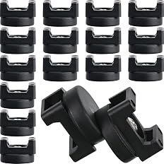 Yookeer 15 Pcs Magnetic Zip Tie Mount Cable Clips Black, 22 mm