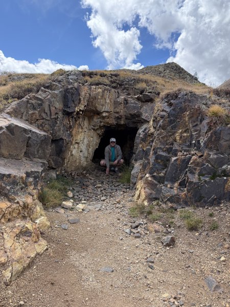 Leif in Mine Entrance