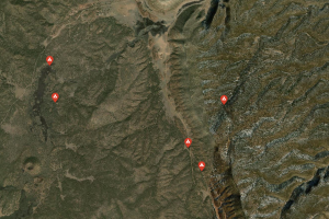 Satellite map of the Bonita Canyon area in New Mexico