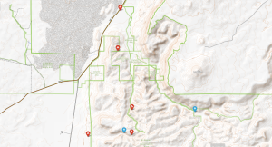 Map of the Cebolla area in New Mexico