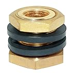 Joywayus 1/4" NPT Female 1/2" Male Brass Bulkhead Fitting