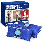 100g [ 6 Packs] Rechargeable Desiccant Packs